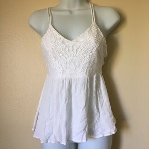 Caution to the wind cross cross strap top